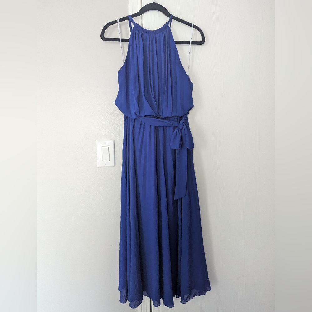 Beautiful Blue chiffon halter dress